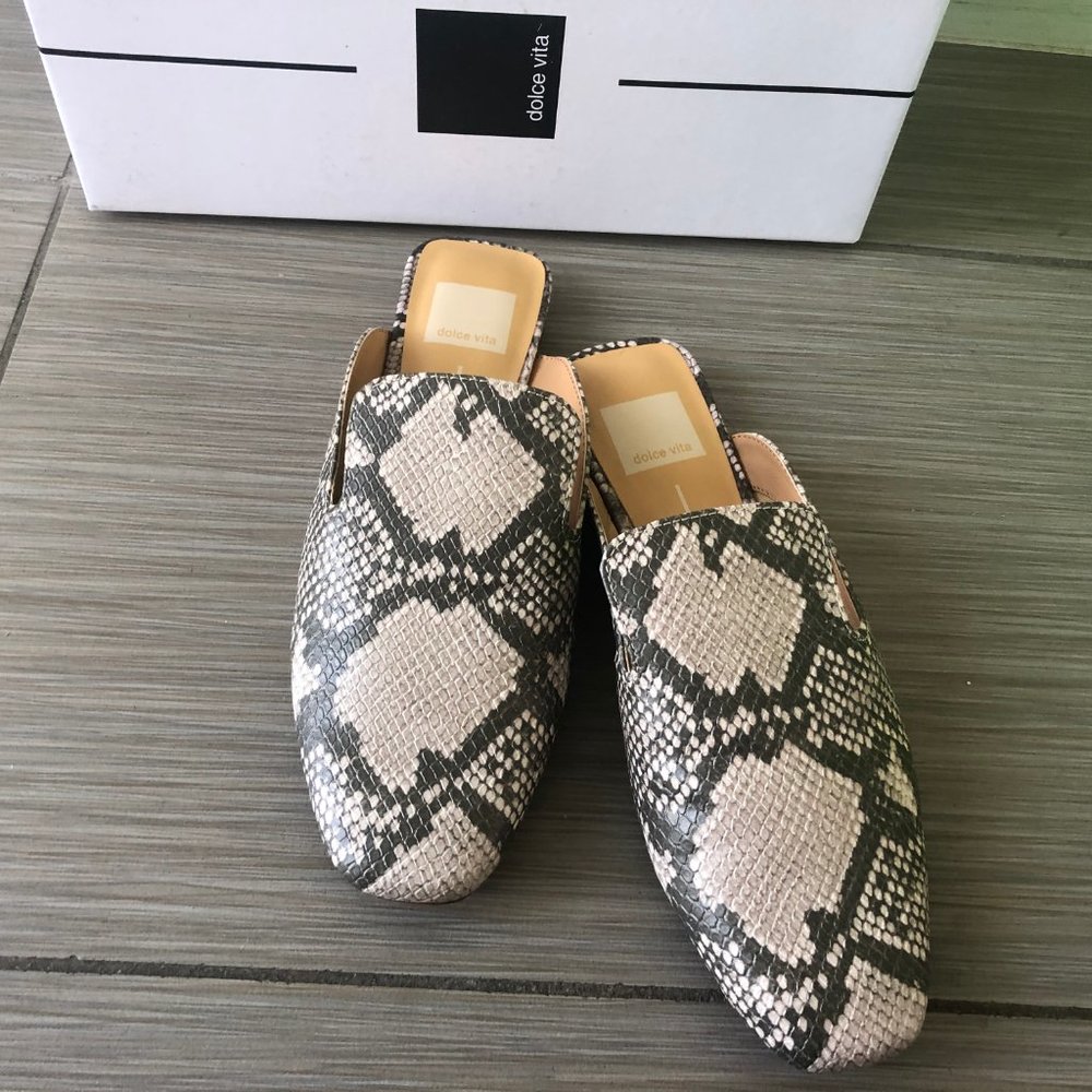 NEW Dolce Vita Snake Skin Print Stella Bree Mule - Picture 3 of 8